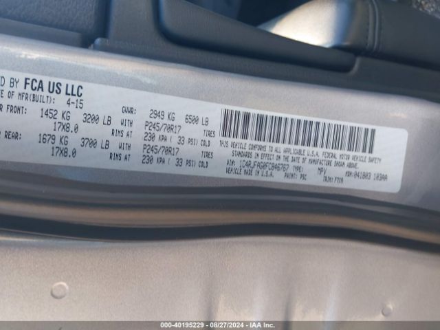 1C4RJFAG0FC846767 Jeep Grand Cherokee Laredo