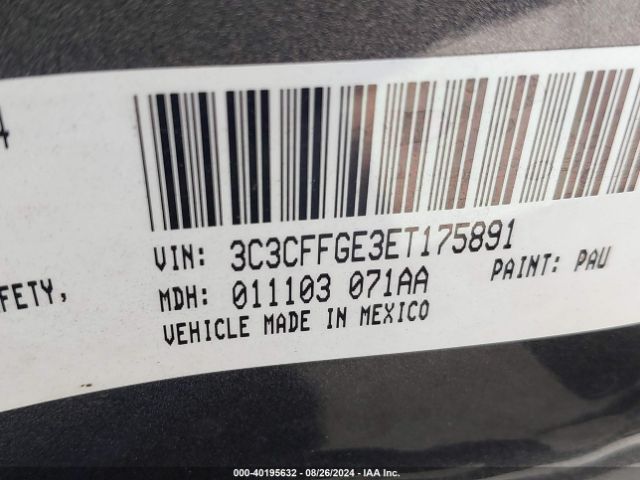 3C3CFFGE3ET175891 Fiat 500E BATTERY ELECTRIC