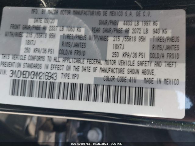 3MVDMBDM3MM216943 Mazda Cx-30 Premium