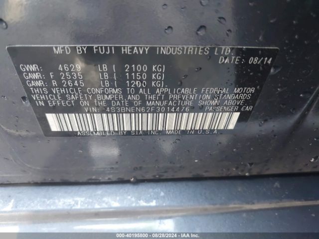 4S3BNEN62F3014476 Subaru Legacy 3.6r Limited
