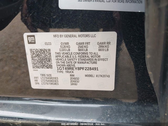 1GT49REY8PF228491 GMC l5p