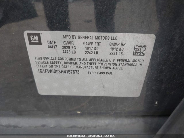Chevrolet BOLT EV LT 2017 1G1FW6S03H4157673 Image 9