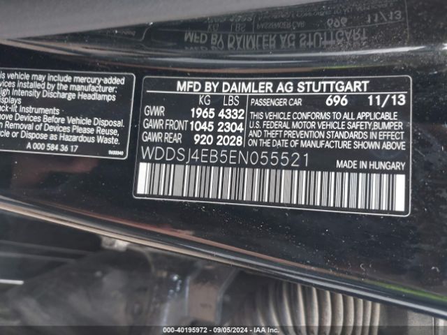 WDDSJ4EB5EN055521 Mercedes-Benz CLA 250