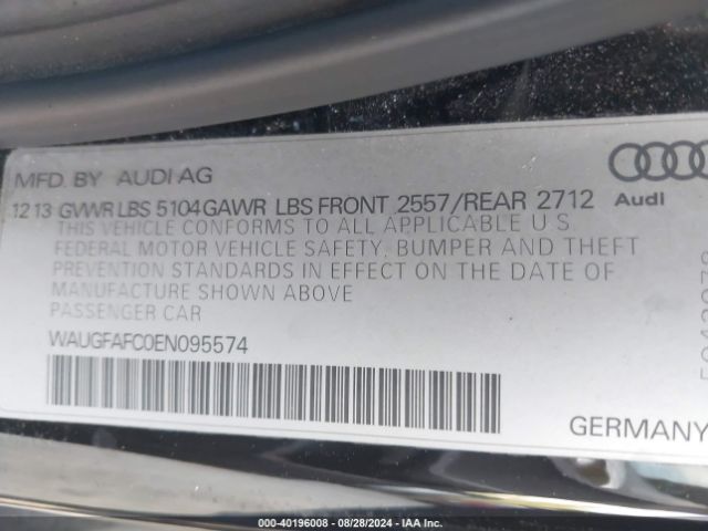 WAUGFAFC0EN095574 Audi A6 2.0t Premium