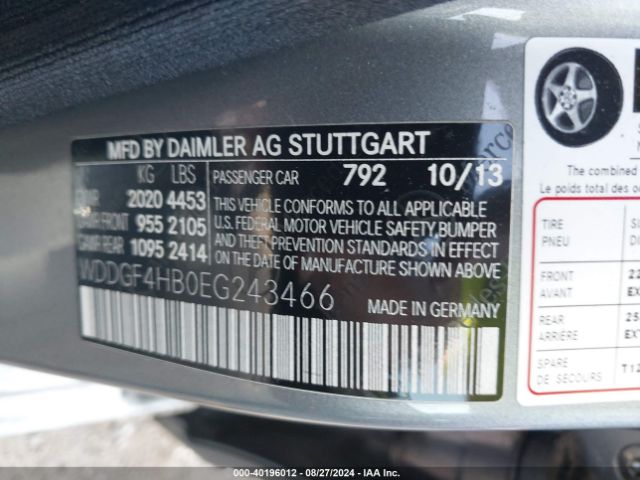 WDDGF4HB0EG243466 Mercedes-Benz C 250 Luxury/sport