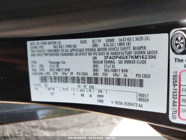 Ford FIESTA ST 2019 3FADP4GX7KM162396 Image 9