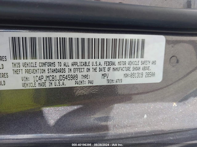 1C4PJMCB1JD545909 Jeep Cherokee Latitude 4x4