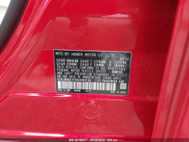 JH4KC1F50JC000734 Acura RLX