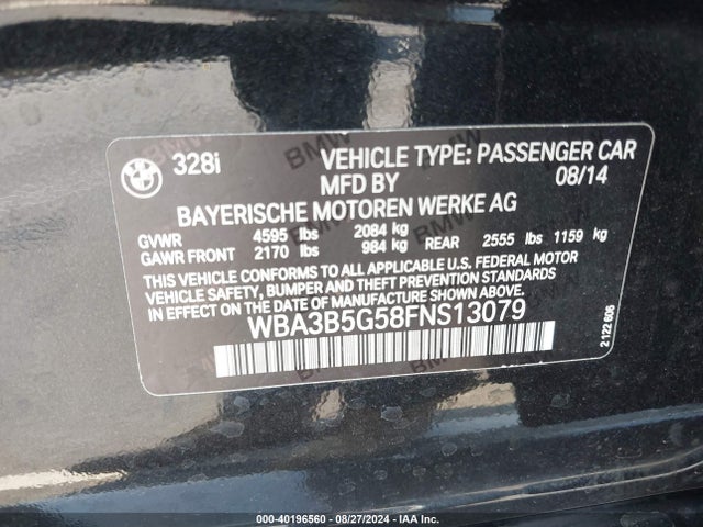 WBA3B5G58FNS13079 BMW 328i Xdrive