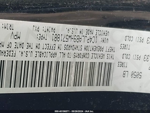 1C4PJLAB9HW571881 Jeep Cherokee Sport Fwd