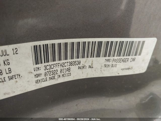 2012 FIAT 500 3C3CFFFH2CT383530 Photo 8