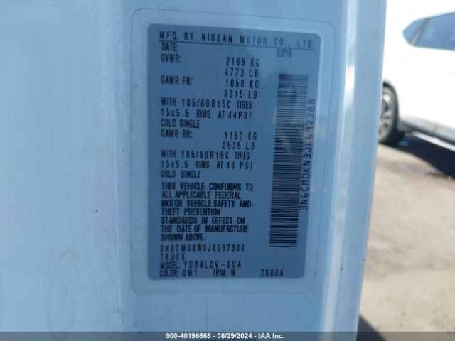3N6CM0KN3JK697388 Nissan Nv200 S