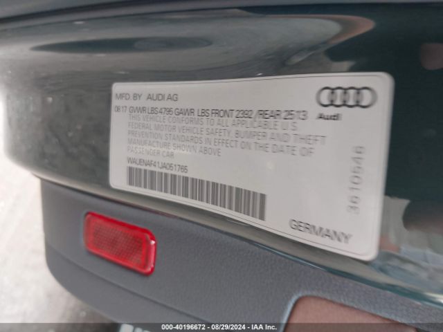 WAUENAF41JA051765 Audi A4 2.0t Premium/2.0t Tech Premium