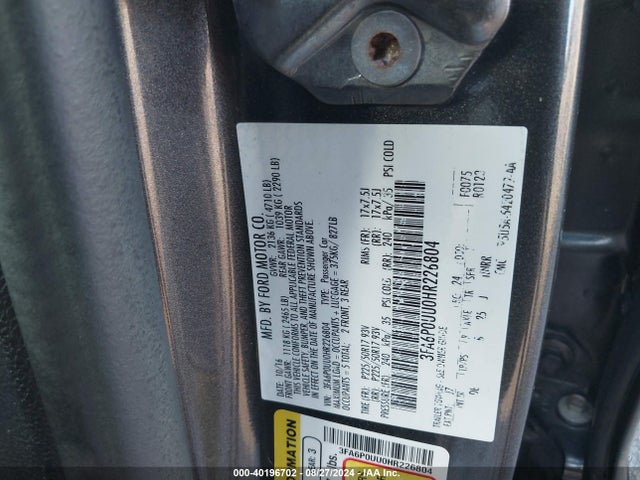 Ford Fusion Hybrid S 2017 3FA6P0UU0HR226804 Image 9