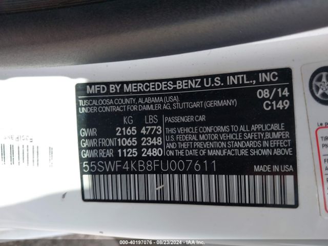 55SWF4KB8FU007611 Mercedes-Benz C 300 4matic/luxury 4matic/sport 4matic