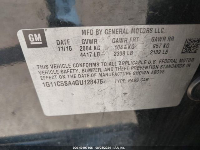 1G11C5SA4GU128476 Chevrolet Malibu Limited Lt