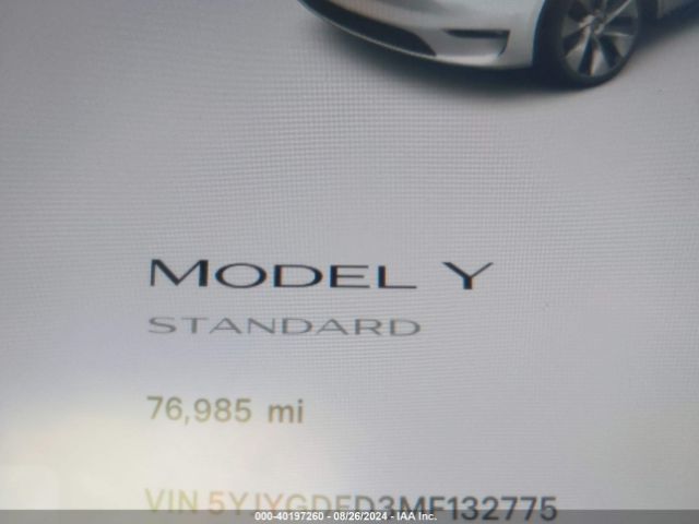 5YJYGDED3MF132775 Tesla Model Y Standard Range Rear-wheel Drive