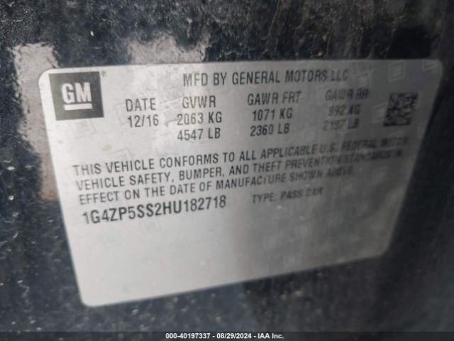 1G4ZP5SS2HU182718 Buick Lacrosse Essence