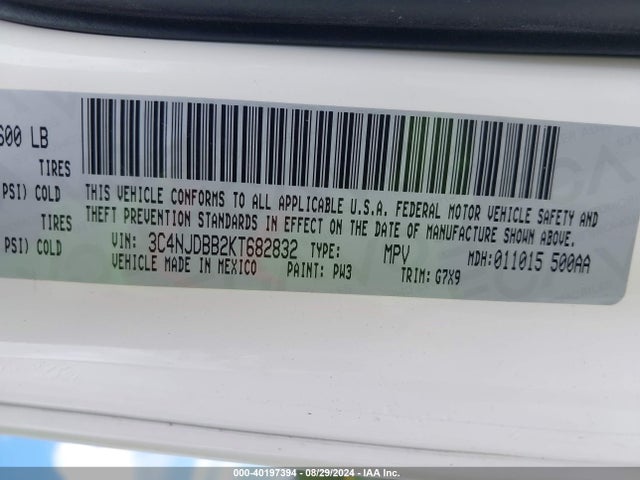 3C4NJDBB2KT682832 Jeep Compass Altitude 4x4