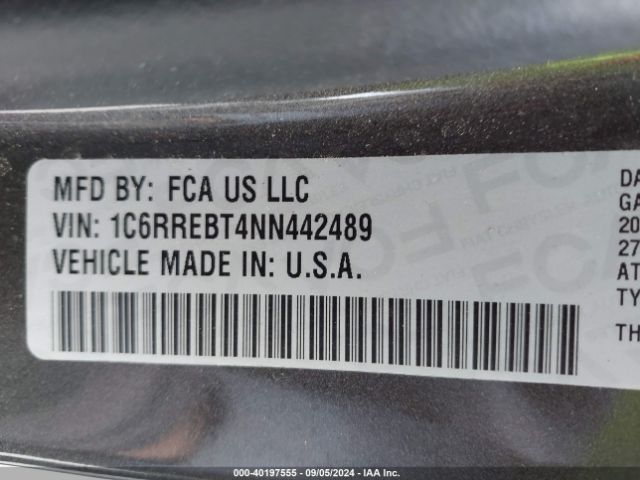 1C6RREBT4NN442489 RAM 1500 Lone Star Quad Cab 4x2 6'4 Box