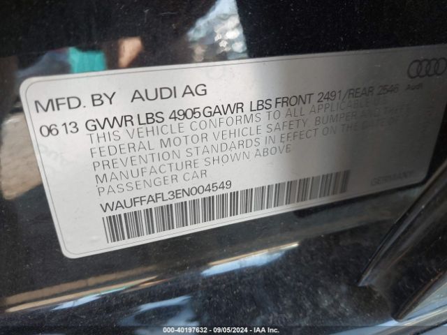 WAUFFAFL3EN004549 Audi A4 2.0t Premium