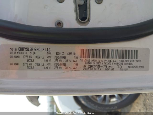 1C6RR7PT4ES444779 RAM 1500 Longhorn Limited