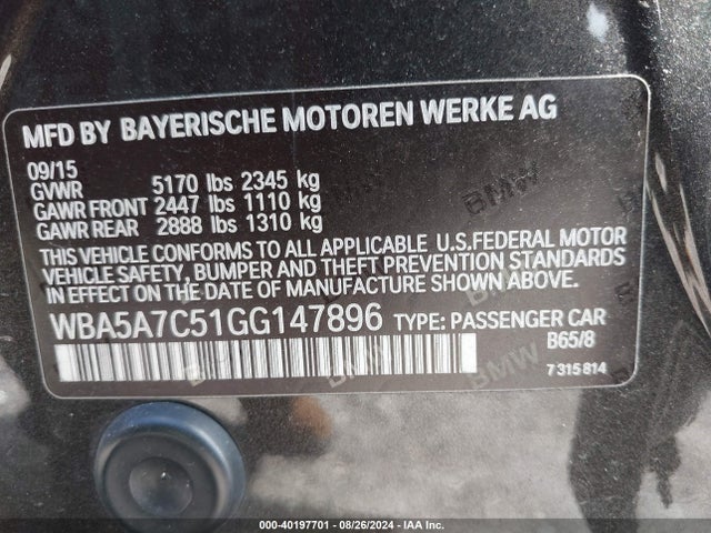 WBA5A7C51GG147896 BMW 528i Xdrive