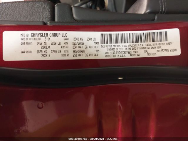 1C4RJFAG4EC527323 Jeep Grand Cherokee Altitude