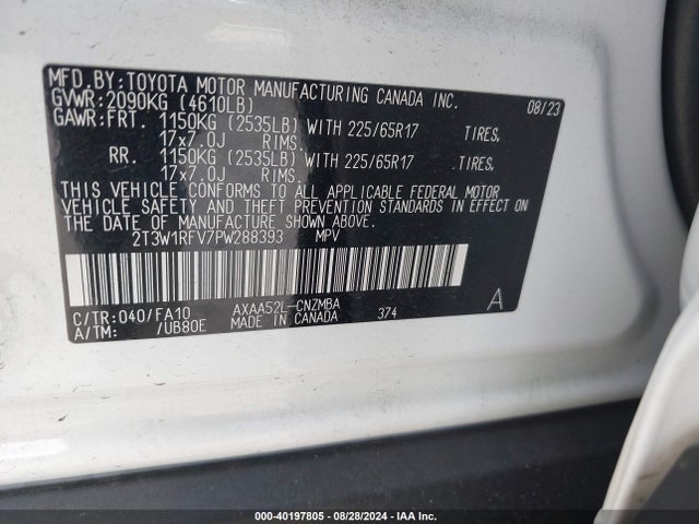 Toyota Rav4 Xle 2023 2T3W1RFV7PW288393 Image 9