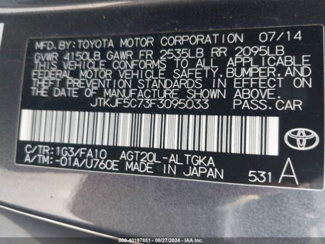 JTKJF5C73F3095033 Scion TC