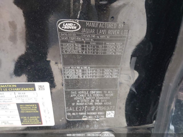 SALE27EU1P2196977 Land Rover Defender 110 X-dynamic Se