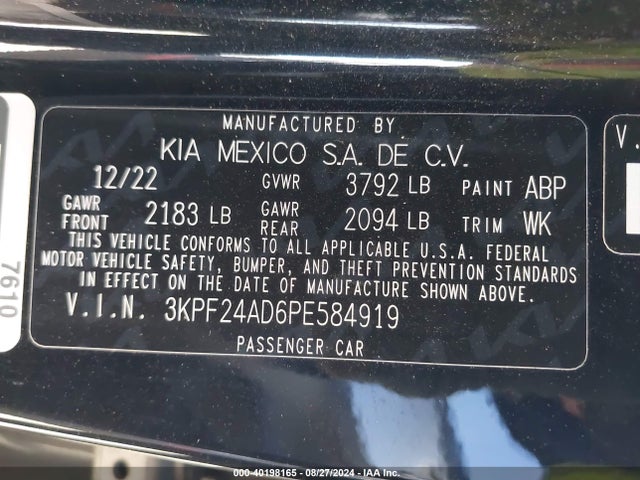 KIA Forte Lxs 2023 3KPF24AD6PE584919 Image 9