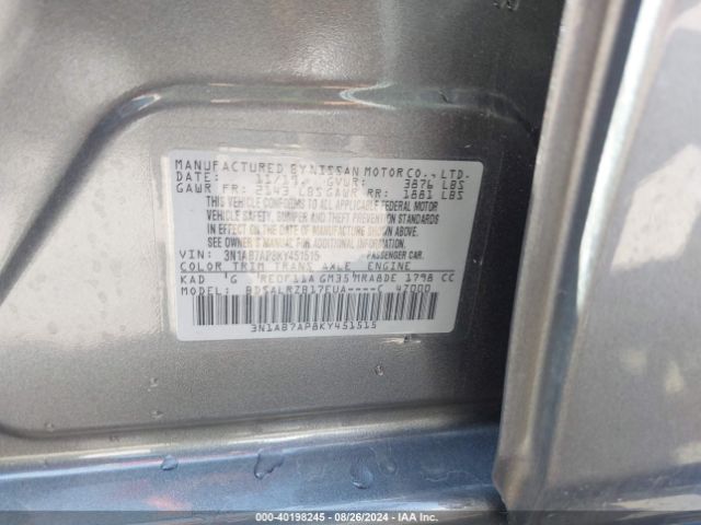 3N1AB7AP8KY451515 Nissan SENTRA SR