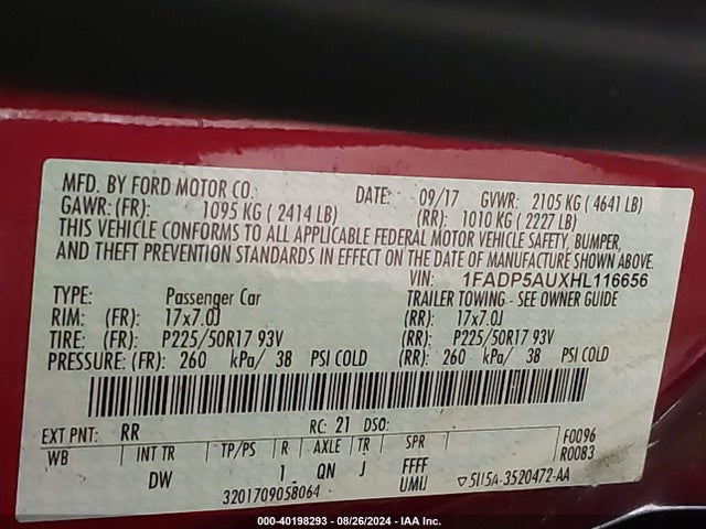 1FADP5AUXHL116656 Ford C-max Hybrid Se