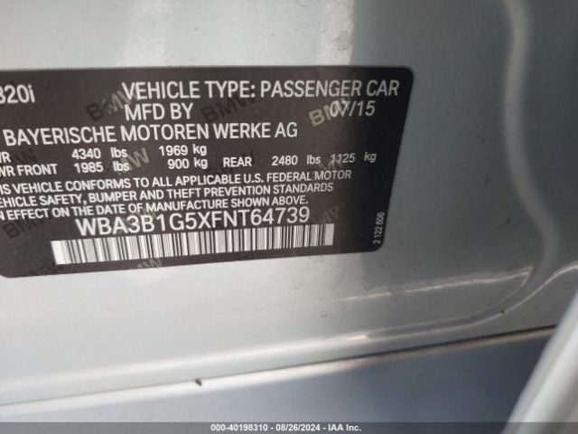 WBA3B1G5XFNT64739 BMW 320i
