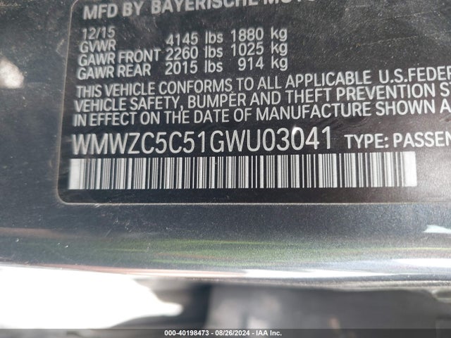 2016 MINI COUNTRYMAN WMWZC5C51GWU03041 Photo 8