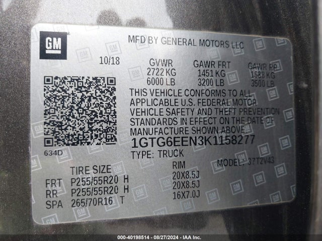 1GTG6EEN3K1158277 GMC Canyon Denali