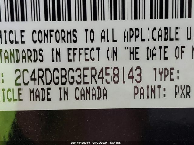 2C4RDGBG3ER458143 Dodge Grand Caravan Se 30th Anniversary