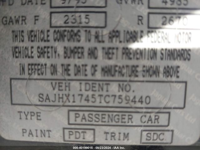 1996 JAGUAR XJ6 SAJHX1745TC759440 Photo 8