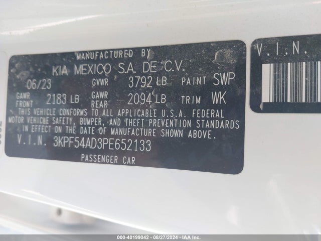 KIA Forte Gt-line 2023 3KPF54AD3PE652133 Image 9