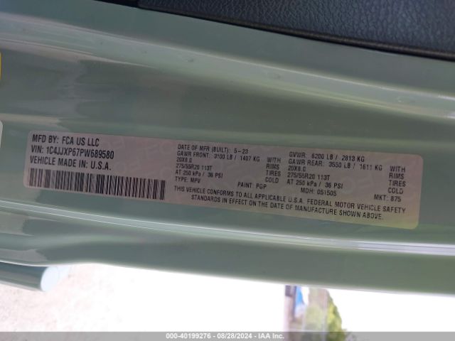 1C4JJXP67PW689580 Jeep Wrangler 4xe Sahara 4x4