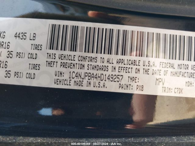 1C4NJPBA4HD149257 Jeep Patriot Sport Fwd