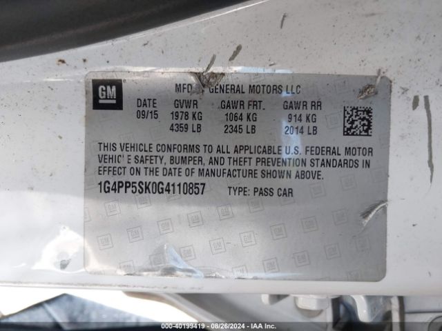 1G4PP5SK0G4110857 Buick Verano
