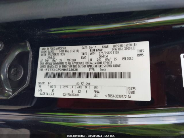 1FTEX1CP3HKE22036 Ford F-150 Xl