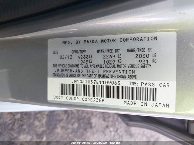 JM1GJ1U57E1109063 Mazda Mazda6 I Sport