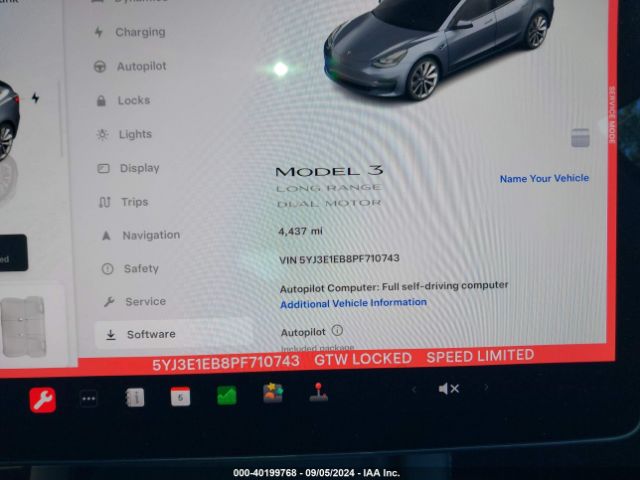 5YJ3E1EB8PF710743 Tesla Model 3 Long Range Dual Motor All-wheel Drive