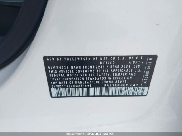 3VWD17AJ7GM241606 Volkswagen Jetta 1.8t Sport