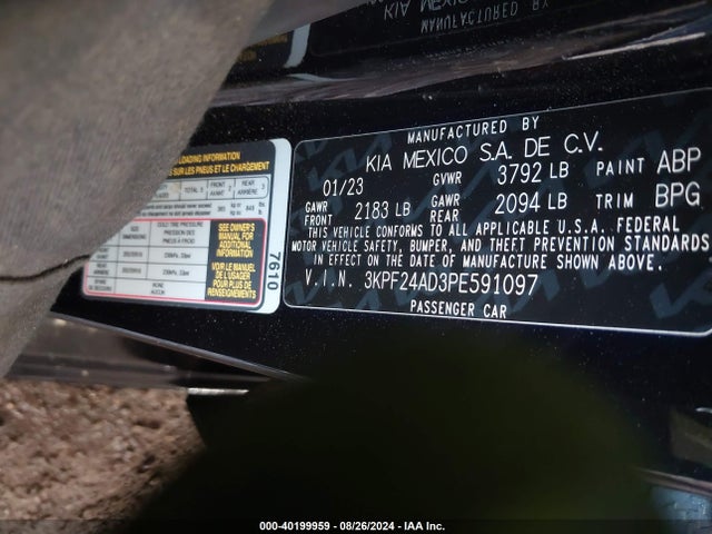 KIA Forte Lxs 2023 3KPF24AD3PE591097 Image 9