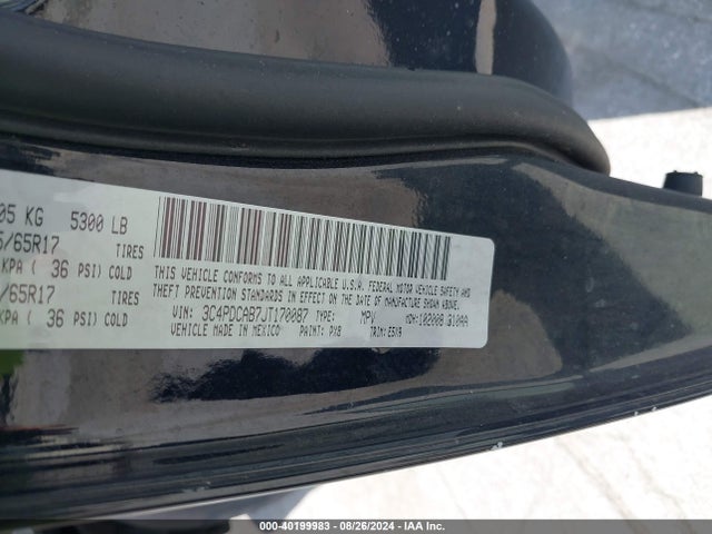 Dodge JOURNEY SE 2018 3C4PDCAB7JT170087 Image 9