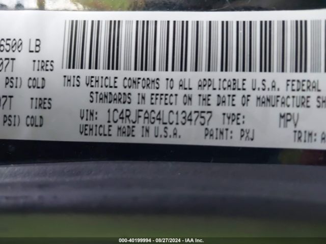 1C4RJFAG4LC134757 Jeep Grand Cherokee Upland 4x4
